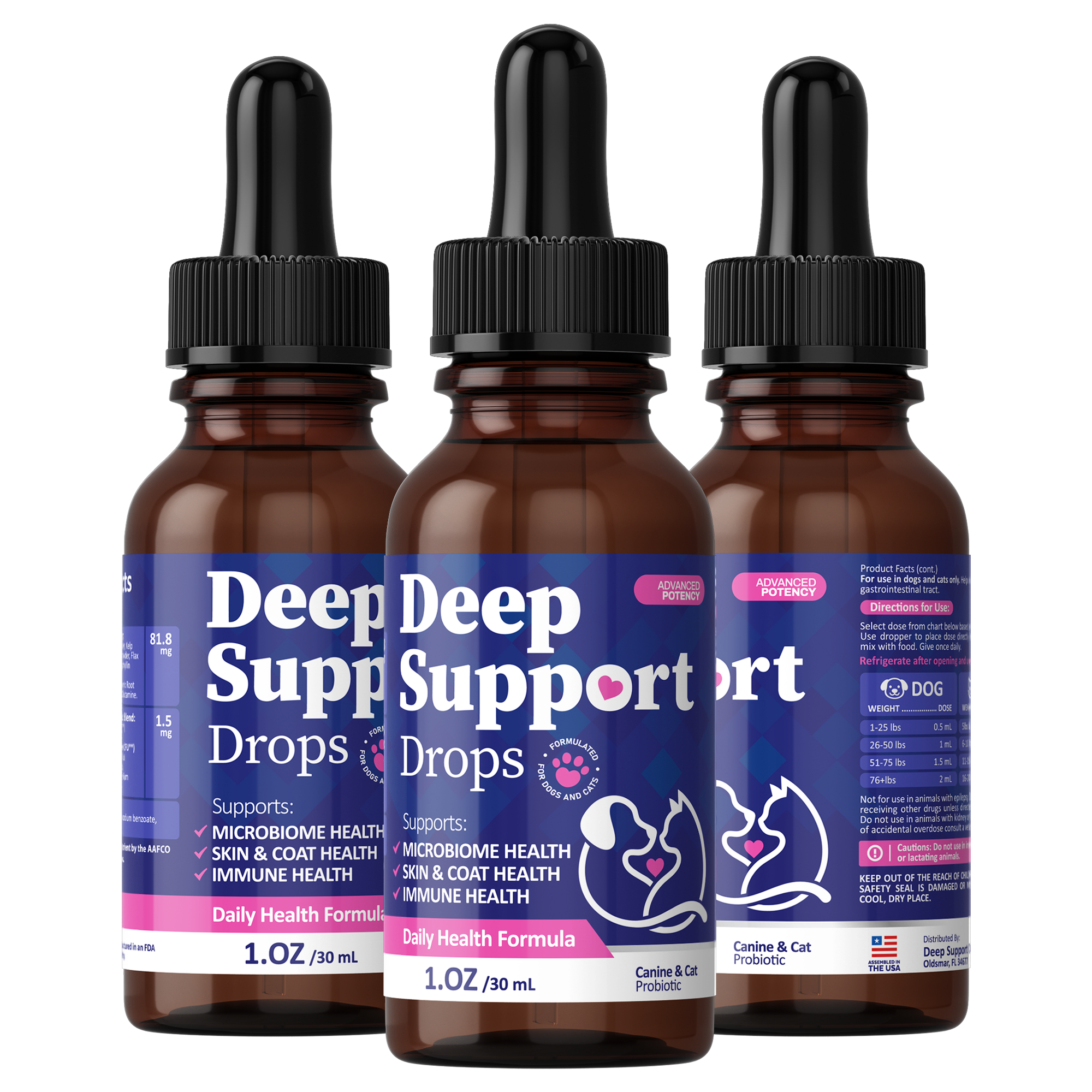 Deep Support Drops for Cats - 1 oz (30 mL)